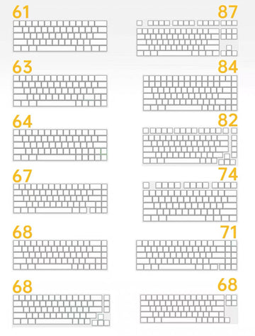 Wenshao Weiße Jade-Tastenkappen Aifei-Tastenkappen ATK68-Tastenkappen Wooting-Tastenkappen Durchscheinende Tastenkappen